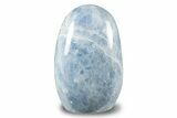 Polished, Free-Standing Blue Calcite - Madagascar #251665-1
